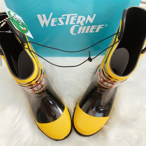 Western Chief KIDS F.D.U.S.A. RAIN BOOTS - BLACK - Picture 6 of 11